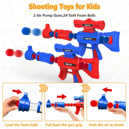 Moving Dinosaur Shooting Game Toy with Gun Lights Sound Mist Spray for Kids