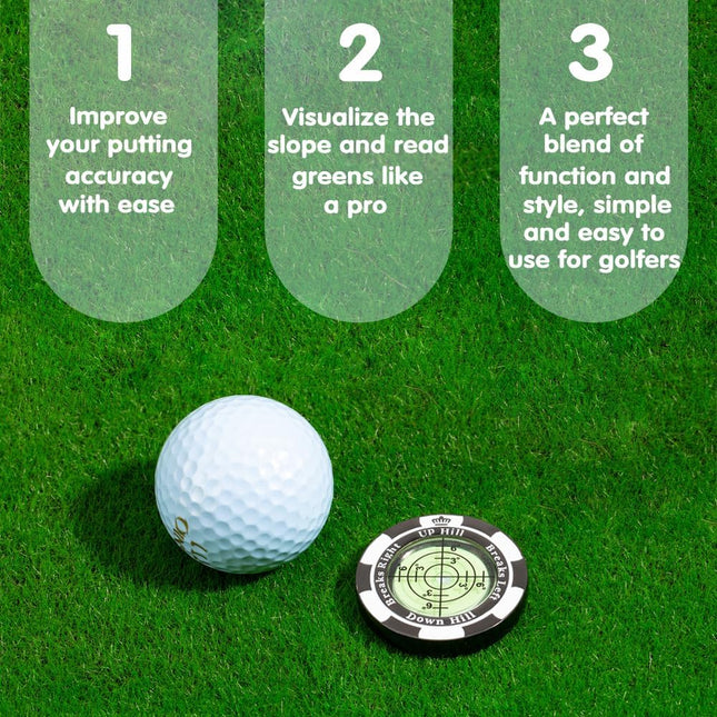 ProGreen Reader – High Precision Golf Ball Marker & Green Reading Aid for Men & Women