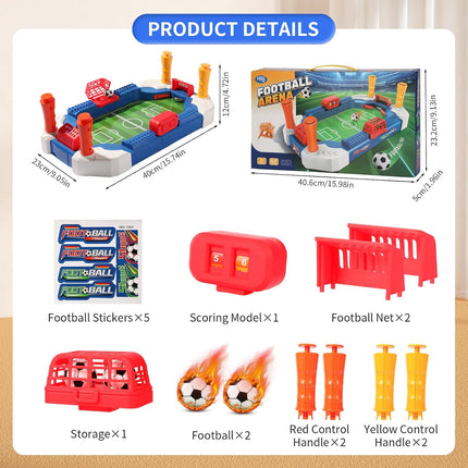 Mini Foosball Table Soccer Board Game for Kids, Indoor Family Party Sports Toy