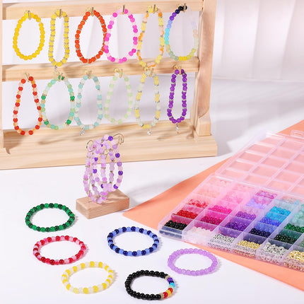 1368Pcs Crystal Glass Beads Set for Bracelets Earrings Necklace DIY Crafts