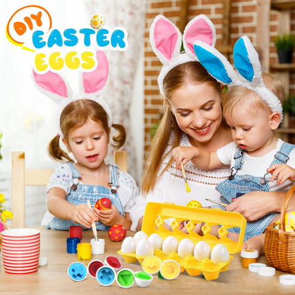 Matching Eggs Sensory Toys – Color & Shape Recognition for Kids, Easter Learning Toy