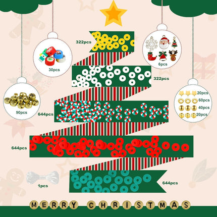 Christmas Beads for Bracelets 3000PCS | Clay Beads DIY Jewelry & Crafts