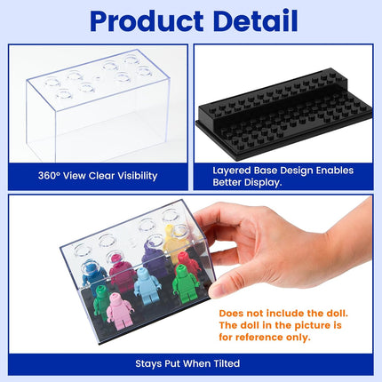 8-Pack Small Acrylic Display Cases – Dustproof Storage Boxes for Collectibles