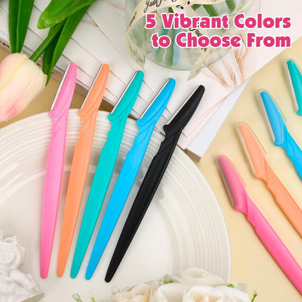 100 Pcs Eyebrow & Face Razors – Multi-Color Shavers for Women & Men, Safe for Beginners
