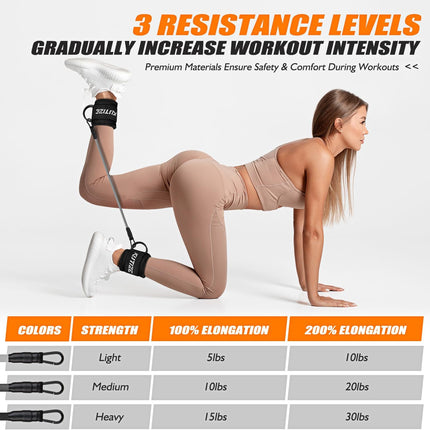 Portable Resistance Bands – Adjustable Cuffs for Leg, Glute & Strength Training