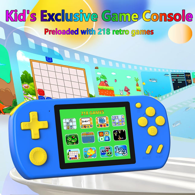 Handheld Retro Games Console, 218 Preloaded Games, Portable Toy for Kids