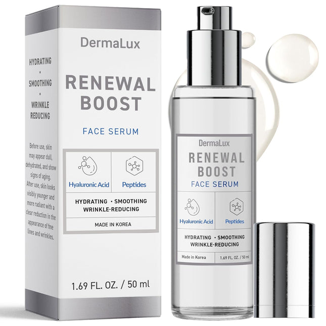Hyaluronic Acid & Peptides Face Serum – Anti-Aging, Hydrating, 1.69 Fl Oz
