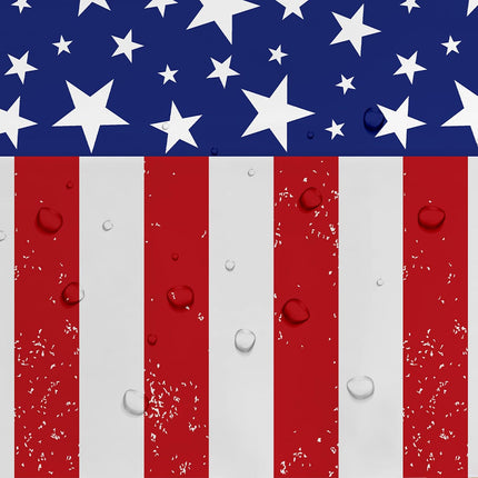 2 Pcs 4th of July Patriotic Tablecloth Stars Stripes American Flag Cover