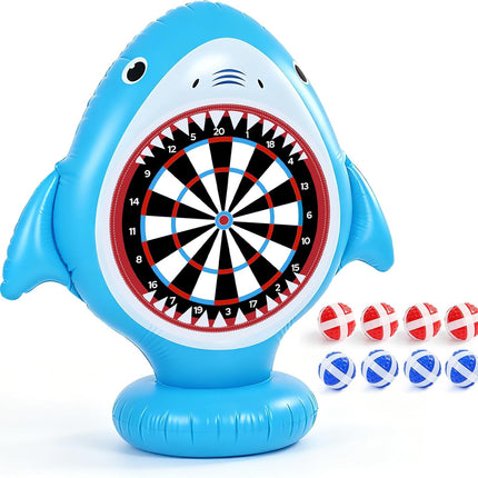 Shark Floating Target Pool Game Summer Water Toy for Kids Ages 4-12