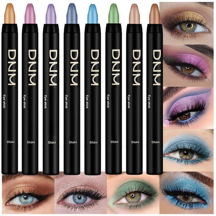 8Pcs Cream Eyeshadow Stick Set Shimmer Eye Shadow Palette 02 Colors