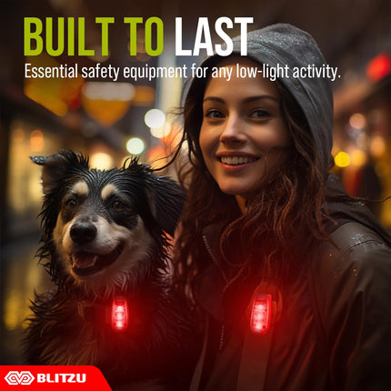 4 Pack LED Safety Lights Clip On Reflective Lights for Night Walking