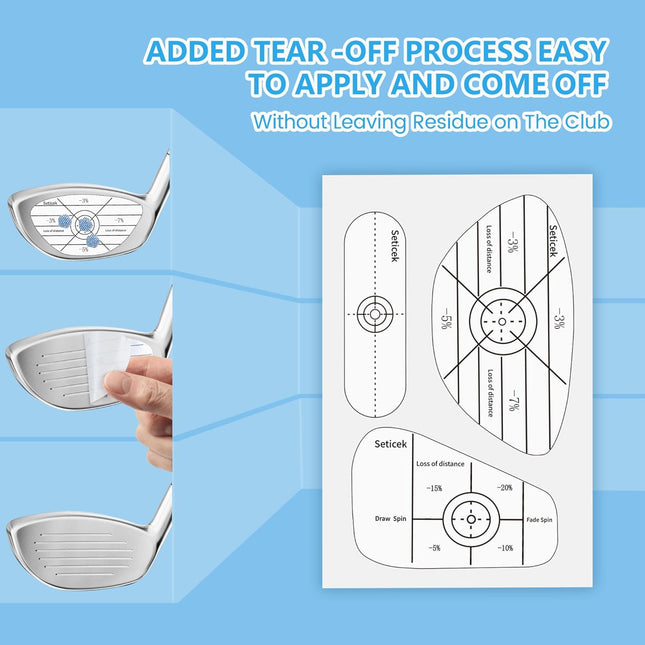 Golf Impact Tape Labels – Improve Swing Accuracy & Distance, 150 or 300 Pieces