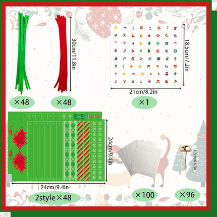 Christmas Ball Craft Kits 48 Sets Sunday School Paper DIY Holiday Crafts