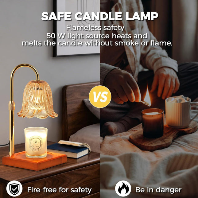 Candle Warmer Lamp with Timer – Dimmable Wax Melt & Jar Candle Warmer