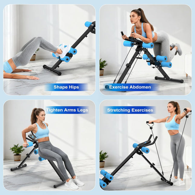 Adjustable Ab Workout Machine Foldable Ab Trainer Home Gym Equipment 440LB