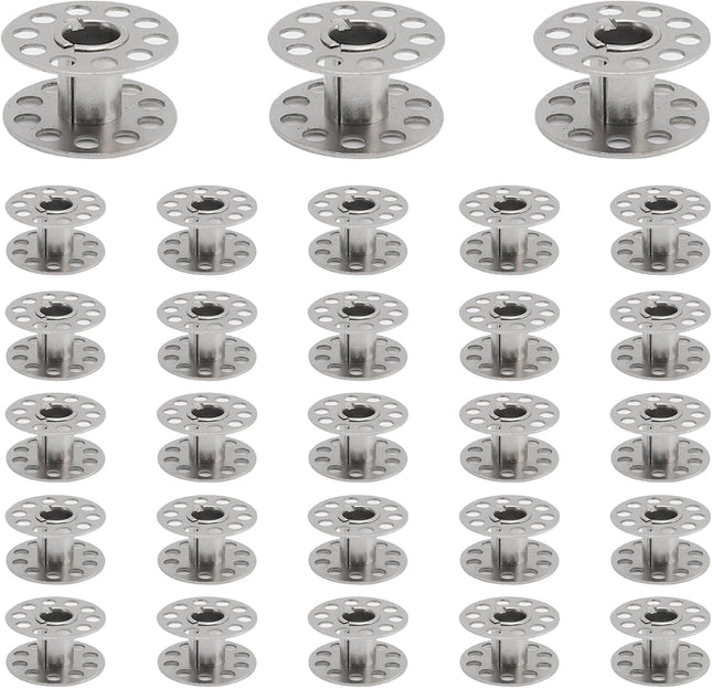 28 Pcs Class 15 Metal Sewing Machine Bobbins Storage Box, Compatible Singer and Brother