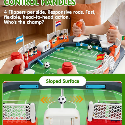 Soccer Board Game with Player Figures Mini Foosball Table Toy for Kids