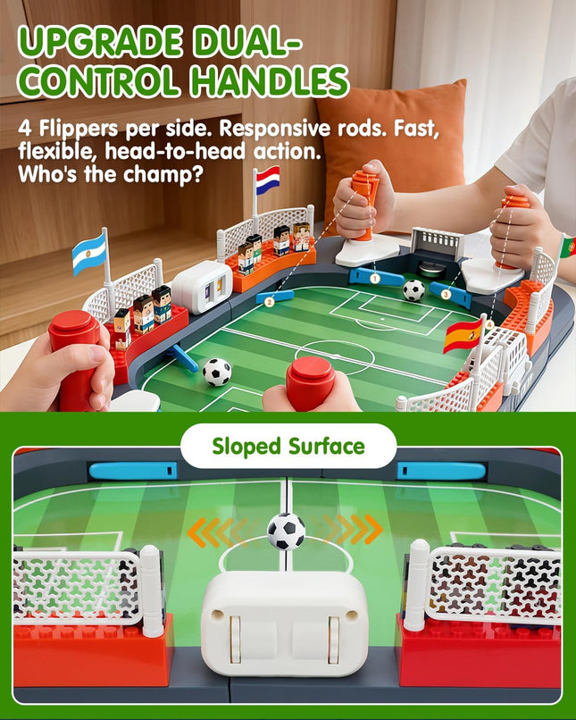 Soccer Board Game with Player Figures Mini Foosball Table Toy for Kids