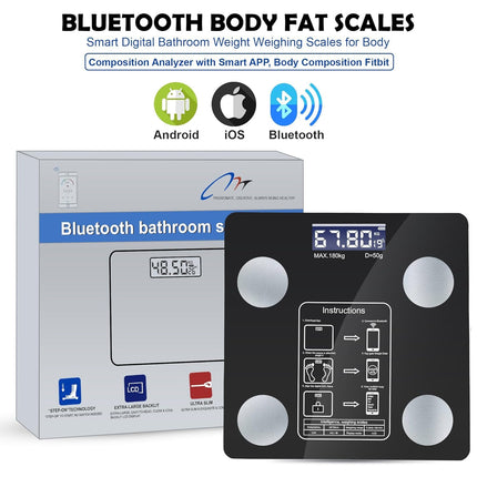 Smart Body Weight Scale – BMI, Body Fat, Muscle Mass, Bluetooth App Sync
