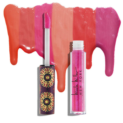 Lip Gloss Collection 10-Pc Shimmer Set, Long-Lasting Color, Pink Gloss for Women