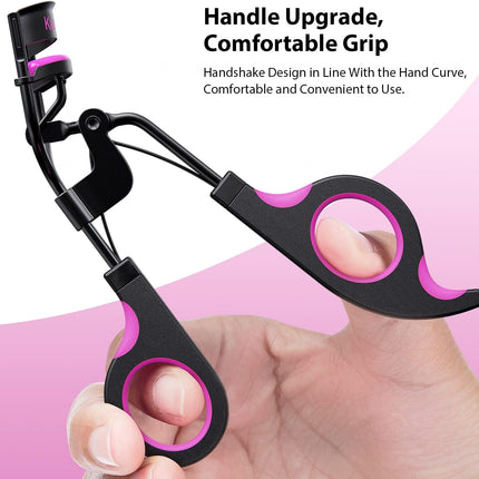 Eyelash Curler with 5 Extra Silicone Pads, Quick Curling Lash Tool for Makeup