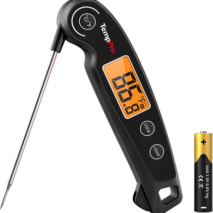 TP605 Instant Read Meat Thermometer Waterproof Digital Backlit LCD Cooking