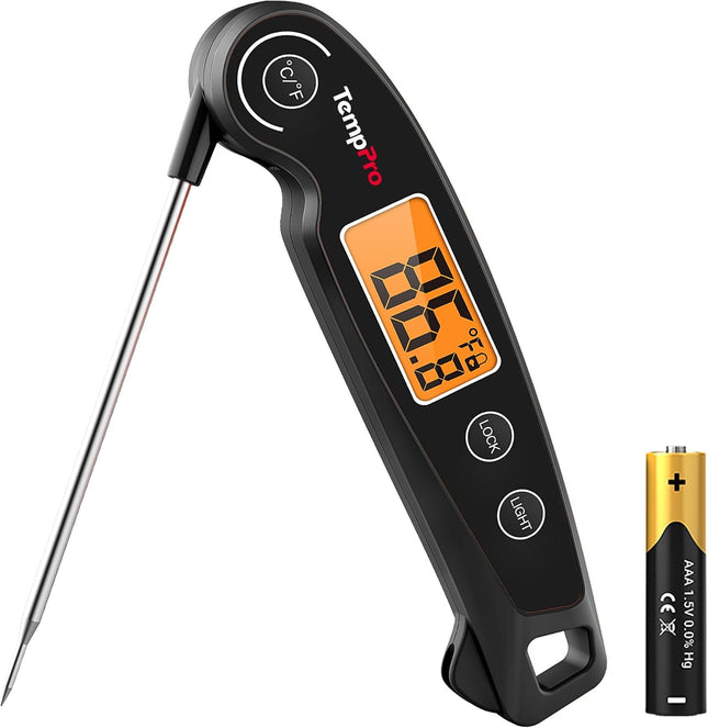 TP605 Instant Read Meat Thermometer Waterproof Digital Backlit LCD Cooking