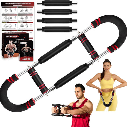 Power Twister Arm Exerciser with Adjustable Resistance for Upper Body Training