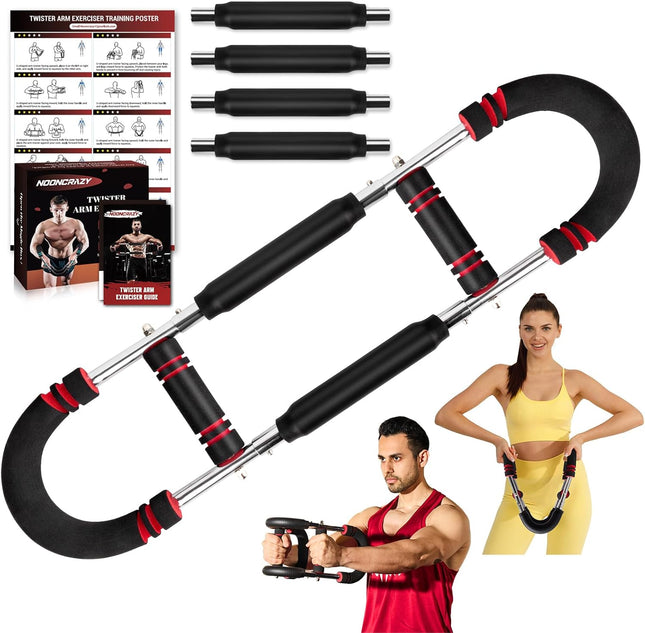 Power Twister Arm Exerciser with Adjustable Resistance for Upper Body Training