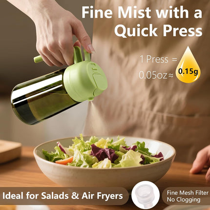 Olive Oil Dispenser 16oz – Glass Oil Sprayer for Cooking, Salad & BBQ