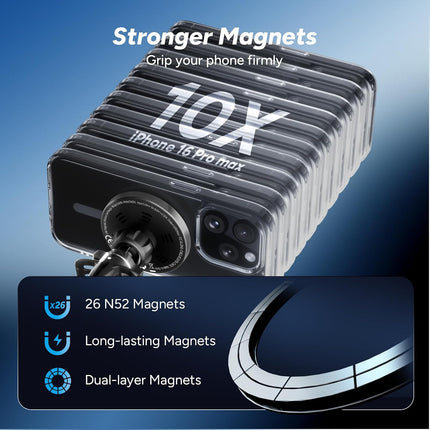 15W MagSafe Car Mount Charger, Magnetic Wireless Air Vent Holder for iPhone 17/16/15