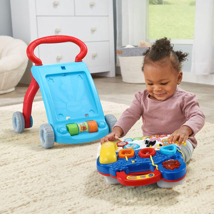 Sit to Stand Learning Walker Baby Toy Push Walker Toddler Development Blue