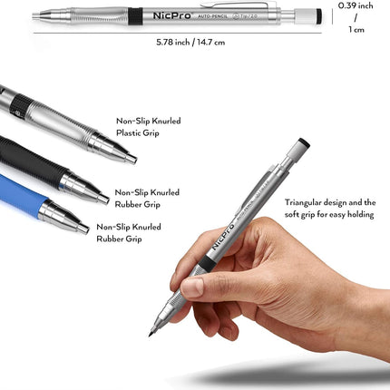 11-Piece 2mm Mechanical Pencil Set – Colored Pencils, Drafting Tools & Accessories