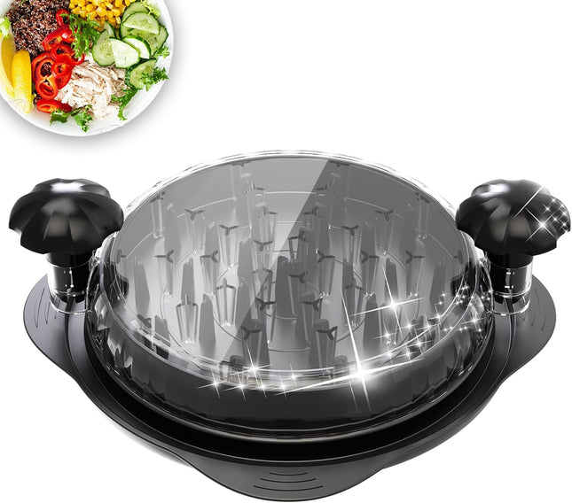 Large Chicken Shredder Tool Twist Meat Grinder Non Slip Base Black Kitchen