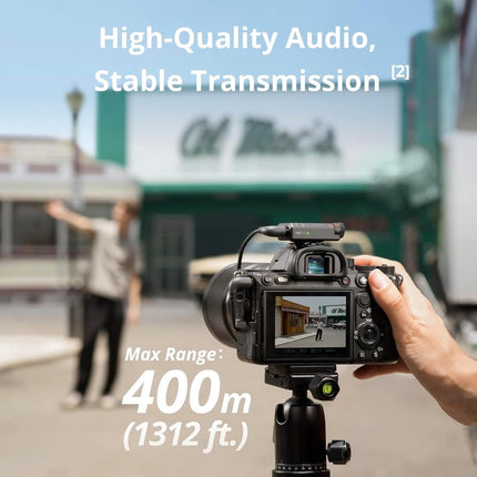 Mic Mini Wireless Lavalier Microphone (2 TX + 1 RX) – Noise Cancelling, 48h Use