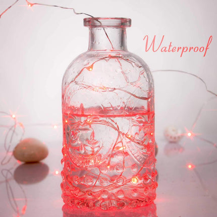 Red LED Fairy Lights 5m – Battery Operated Starry Copper Wire for Holiday & Wedding