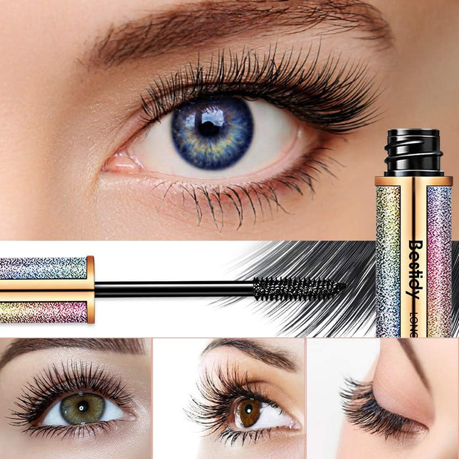 4D Silk Fiber Lash Mascara, Waterproof, Smudge-Proof, Thickening & Lengthening, No Clumps