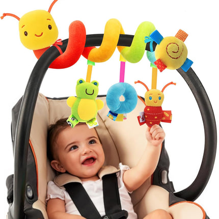 Baby Spiral Activity Toy – Soft Hanging Sensory Toy for Car Seat, Stroller & Crib