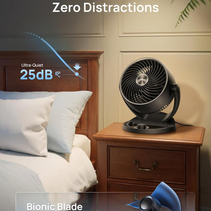 12 Inch Quiet Table Fan 3 Speed Air Circulator for Bedroom Office Kitchen Home