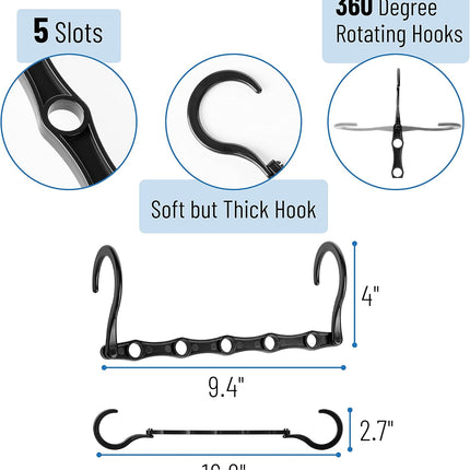 8 Pack Space Saving Hangers Magic Cascading Closet Organizer 360° Rotating