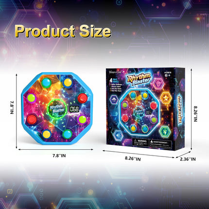 Electronic Reflex Game Light Up Memory Toy 4 Modes for Kids Family