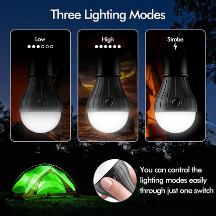 4-Pack Portable LED Tent Lamps – Emergency Lanterns for Camping & Hiking
