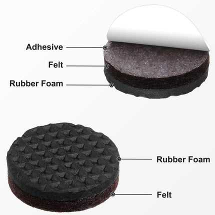 56 PCS Non-Slip Furniture Pads – Self-Adhesive Rubber Feet, Anti-Skid