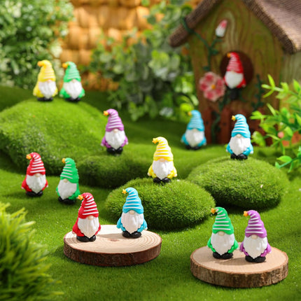 25pcs Mini Christmas Gnomes – Tiny Figurines for Garden, Fairy Yard Décor