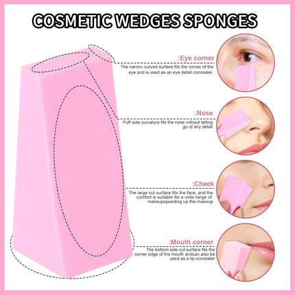 48PCS Latex-Free Makeup Wedge Sponges, Foundation Applicators Liquid & Cream Makeup