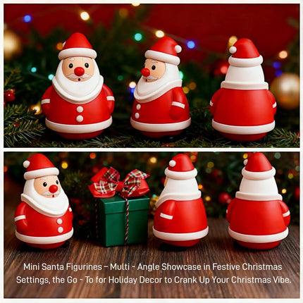 Mini 3D Santa Claus Figurines – Cute Christmas Decorations for Home & Parties