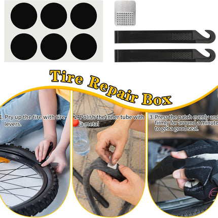 Bike Repair Kit with Tire Pump & Multitool, Allen Wrench Set for MTB & Road Bikes