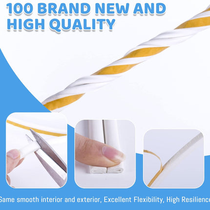 Door Window Weather Stripping Seal Strip Self Adhesive Soundproof Insulation 16.5Ft