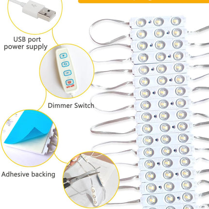 LED Vanity Mirror Lights – 3 Color Modes, Dimmable, Stick-On, Ultra Bright