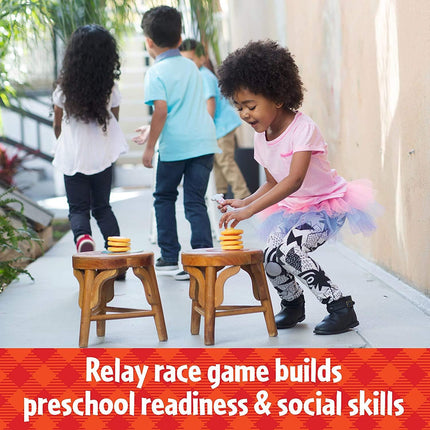 Pancake Pile-Up – Sequence Relay Board Game for Preschoolers, 2-4 Players